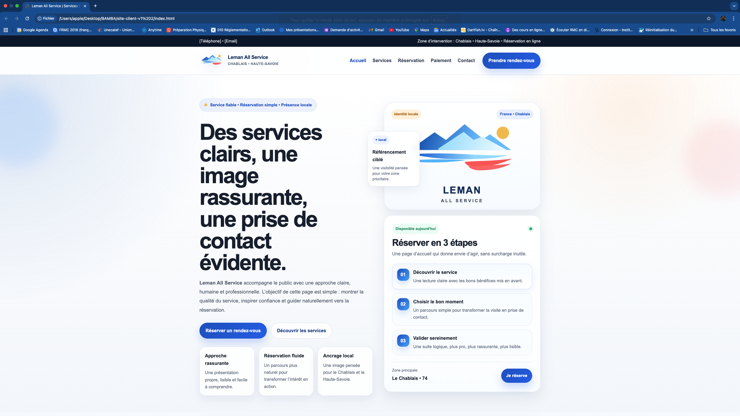 Capture du site Leman All Service